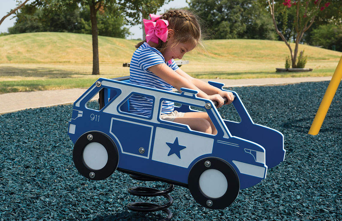 Police Car Rider Playground Equipment