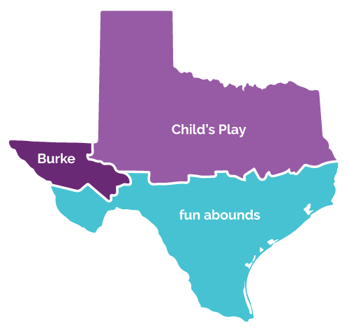 Texas Commercial Playground Equipment Representative Map